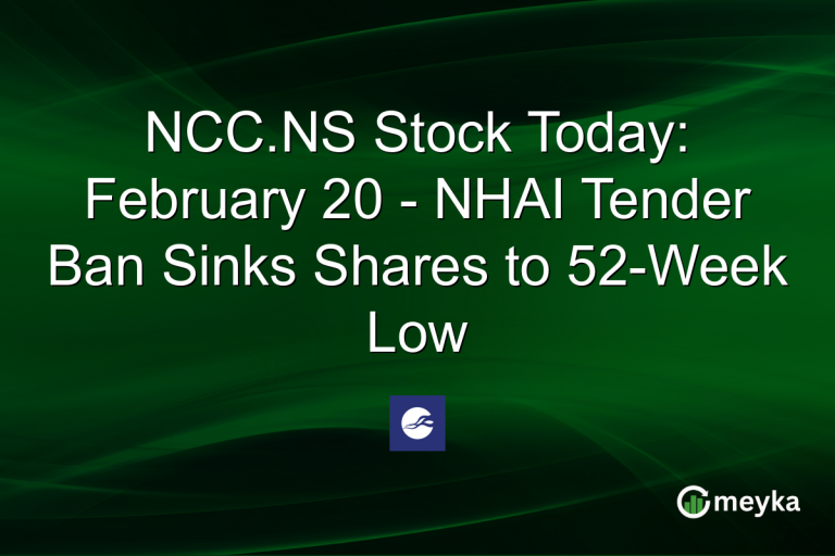 NCC.NS Stock Today: February 20 - NHAI Tender Ban Sinks Shares to 52-Week Low