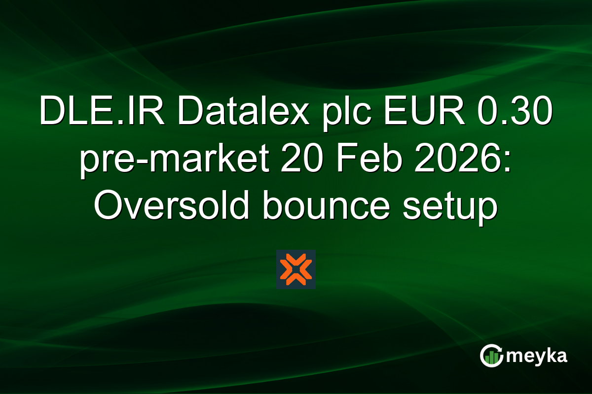 DLE.IR Datalex plc EUR 0.30 pre-market 20 Feb 2026: Oversold bounce setup