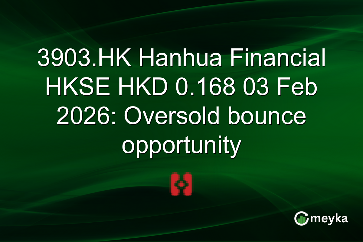 3903.HK Hanhua Financial HKSE HKD 0.168 03 Feb 2026: Oversold bounce opportunity