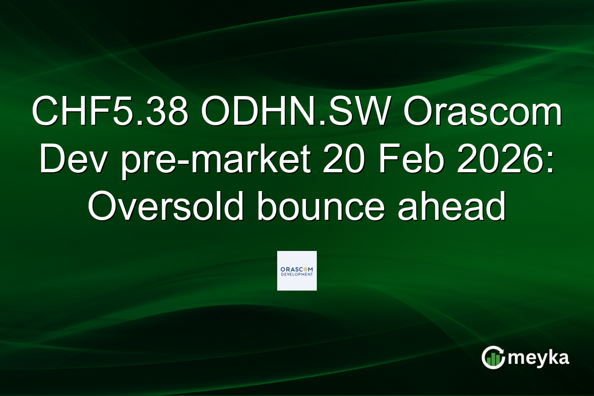 CHF5.38 ODHN.SW Orascom Dev pre-market 20 Feb 2026: Oversold bounce ahead