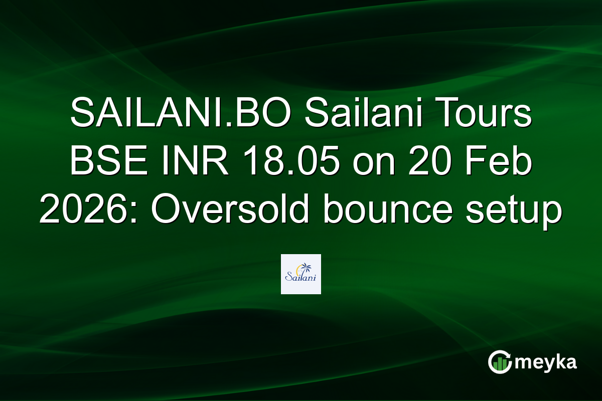 SAILANI.BO Sailani Tours BSE INR 18.05 on 20 Feb 2026: Oversold bounce setup