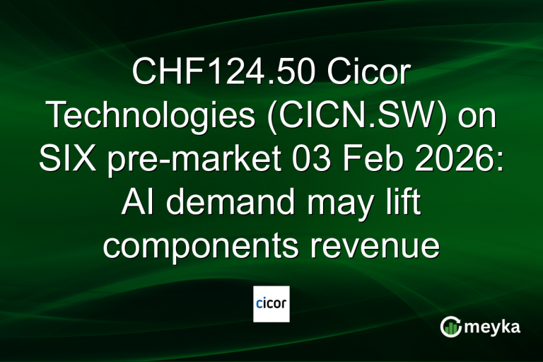 CHF124.50 Cicor Technologies (CICN.SW) on SIX pre-market 03 Feb 2026: AI demand may lift components revenue