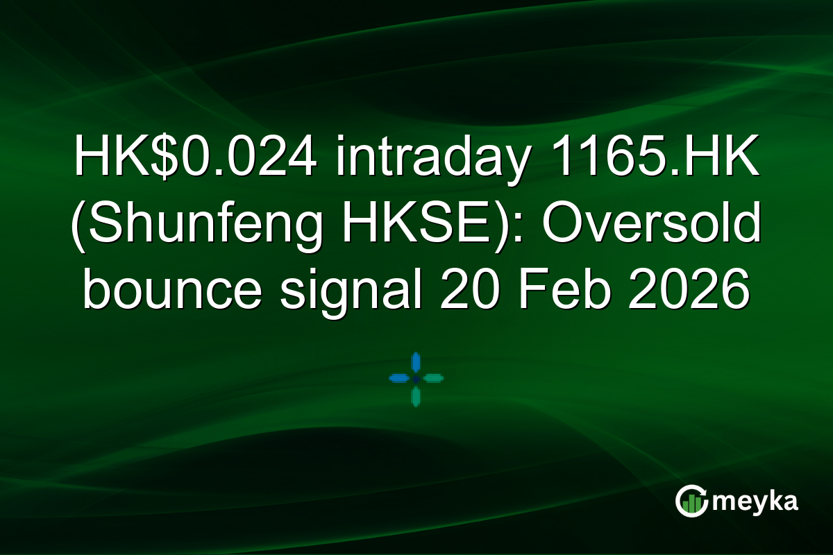 HK$0.024 intraday 1165.HK (Shunfeng HKSE): Oversold bounce signal 20 Feb 2026