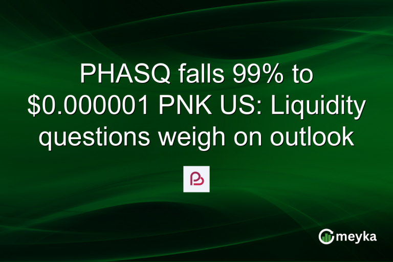 PHASQ falls 99% to $0.000001 PNK US: Liquidity questions weigh on outlook
