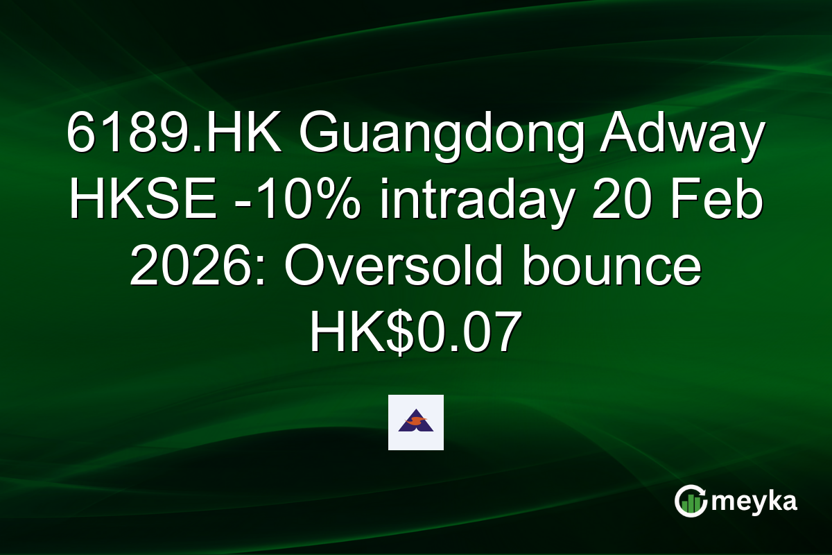 6189.HK Guangdong Adway HKSE -10% intraday 20 Feb 2026: Oversold bounce HK$0.07