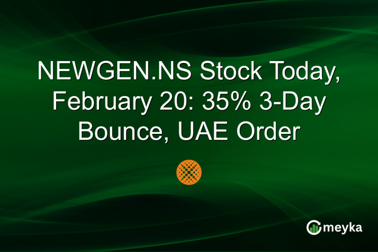 NEWGEN.NS Stock Today, February 20: 35% 3-Day Bounce, UAE Order