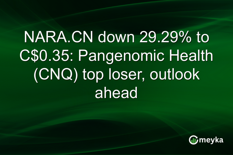 NARA.CN down 29.29% to C$0.35: Pangenomic Health (CNQ) top loser, outlook ahead