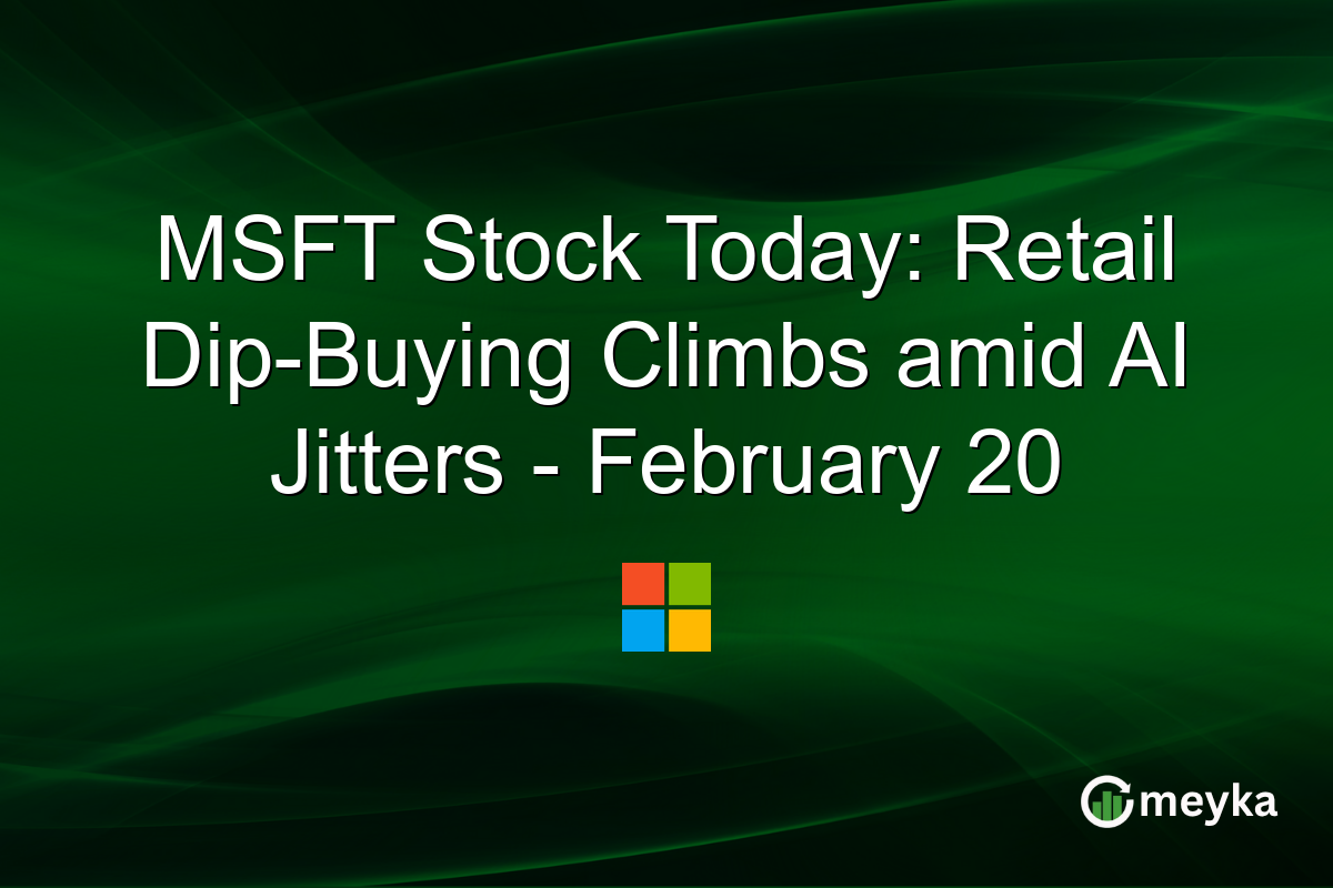 MSFT Stock Today: Retail Dip-Buying Climbs amid AI Jitters - February 20