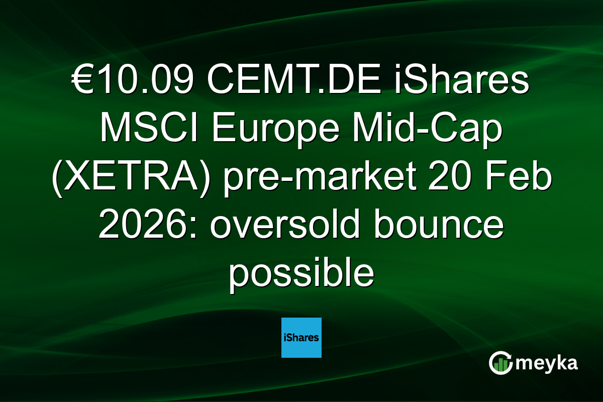 €10.09 CEMT.DE iShares MSCI Europe Mid-Cap (XETRA) pre-market 20 Feb 2026: oversold bounce possible