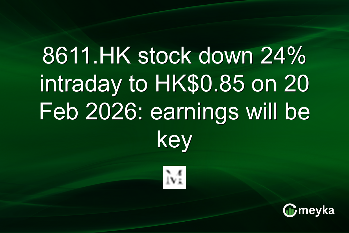 8611.HK stock down 24% intraday to HK$0.85 on 20 Feb 2026: earnings will be key