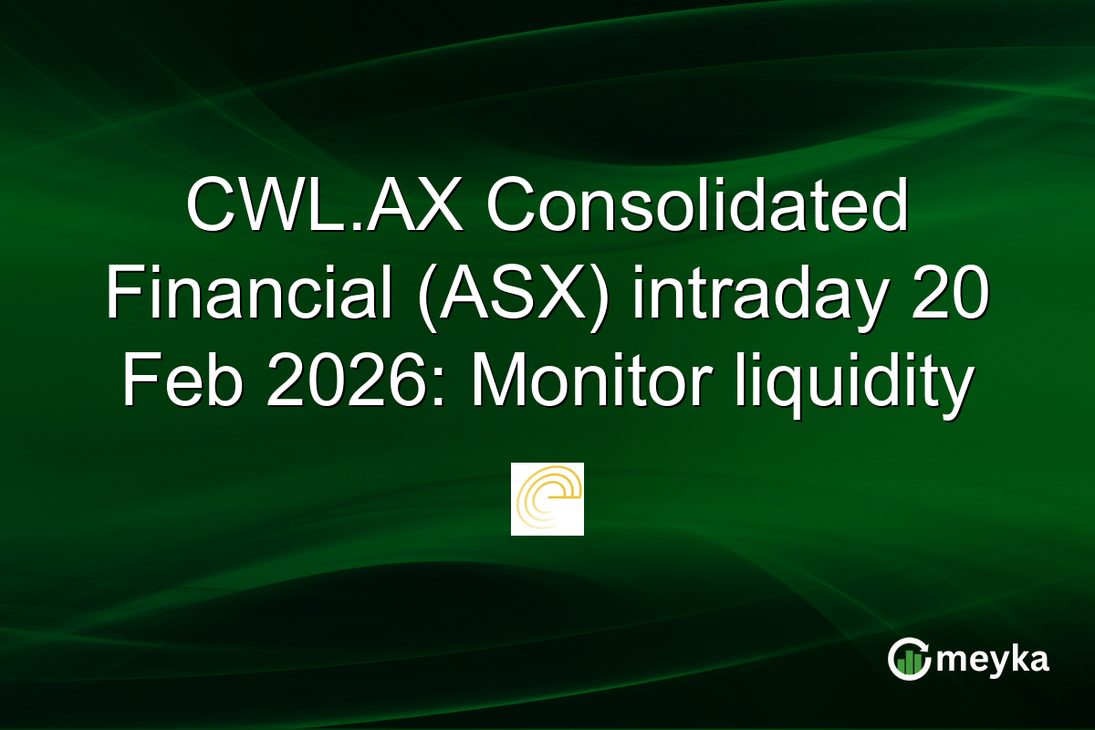 CWL.AX Consolidated Financial (ASX) intraday 20 Feb 2026: Monitor liquidity