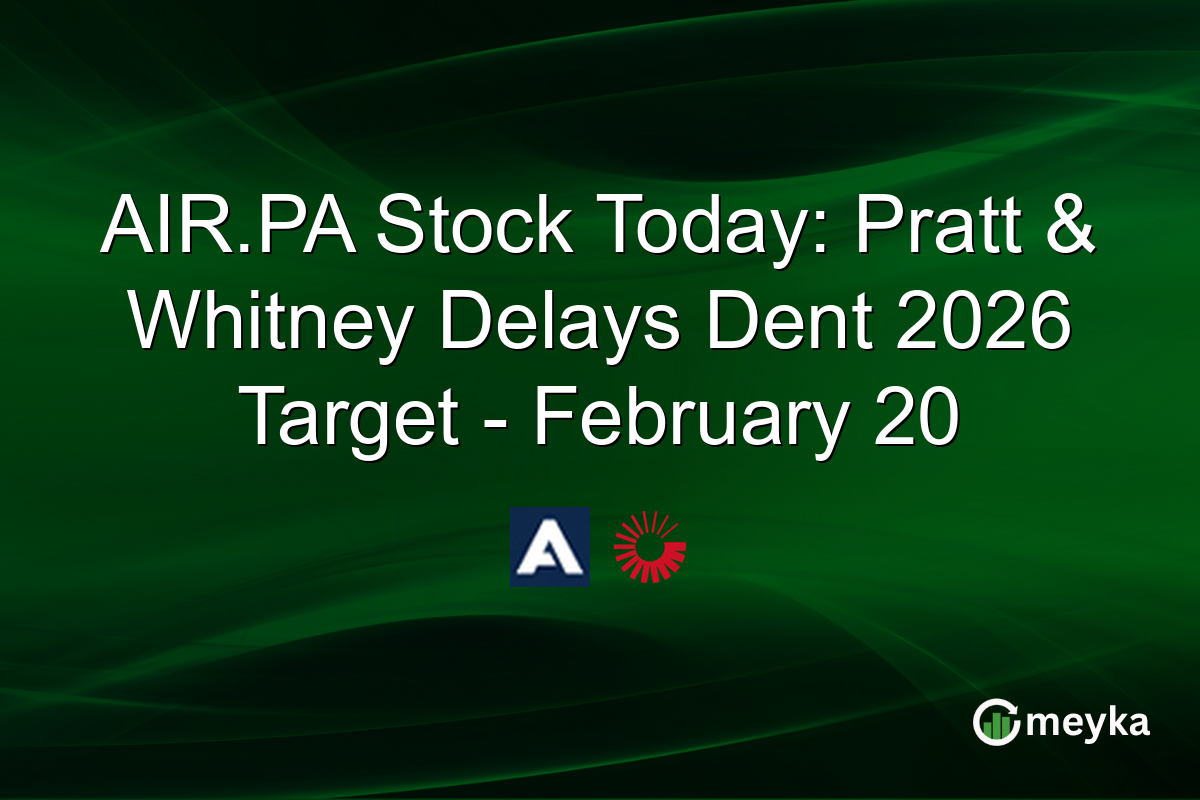 AIR.PA Stock Today: Pratt & Whitney Delays Dent 2026 Target - February 20