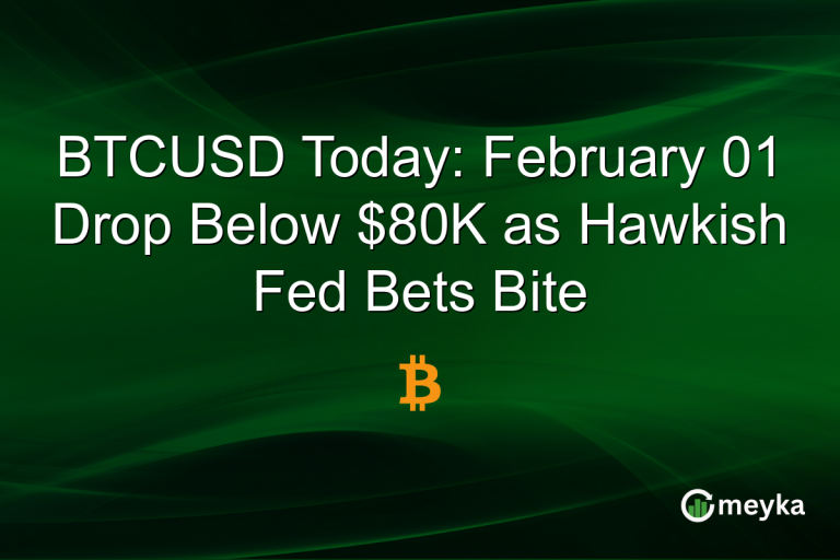 BTCUSD Today: February 01 Drop Below $80K as Hawkish Fed Bets Bite