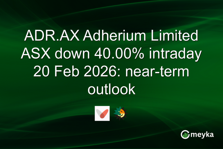 ADR.AX Adherium Limited ASX down 40.00% intraday 20 Feb 2026: near-term outlook