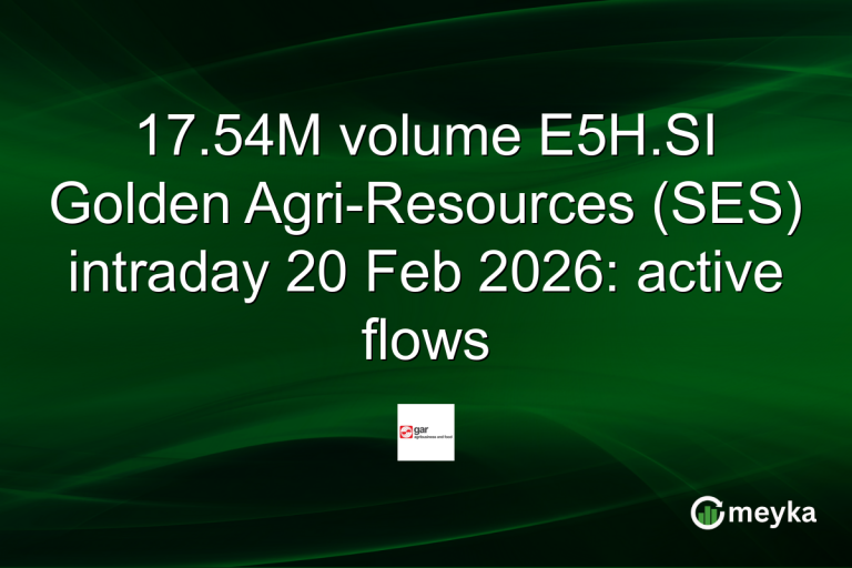 17.54M volume E5H.SI Golden Agri-Resources (SES) intraday 20 Feb 2026: active flows