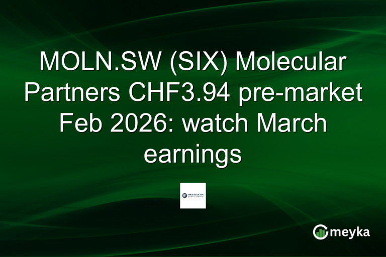 MOLN.SW (SIX) Molecular Partners CHF3.94 pre-market Feb 2026: watch March earnings