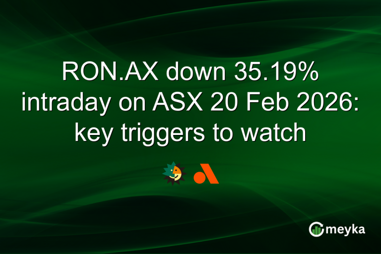 RON.AX down 35.19% intraday on ASX 20 Feb 2026: key triggers to watch