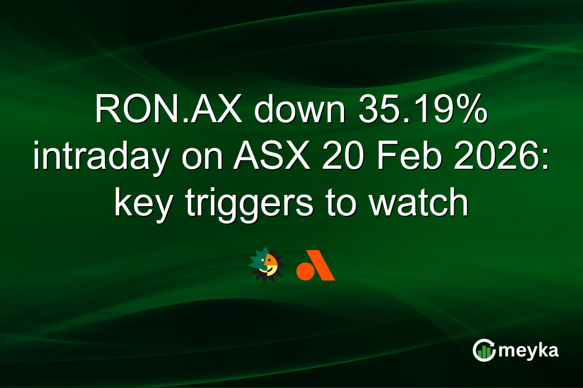 RON.AX down 35.19% intraday on ASX 20 Feb 2026: key triggers to watch
