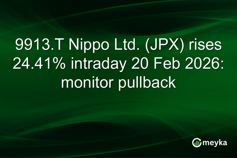 9913.T Nippo Ltd. (JPX) rises 24.41% intraday 20 Feb 2026: monitor pullback
