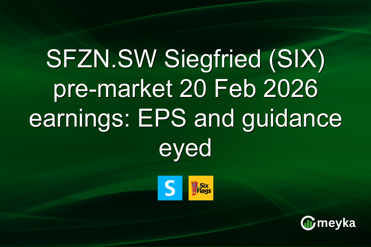 SFZN.SW Siegfried (SIX) pre-market 20 Feb 2026 earnings: EPS and guidance eyed