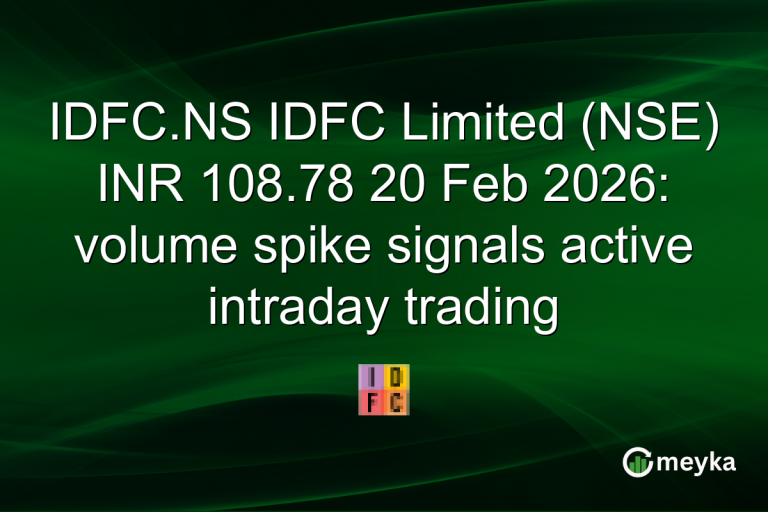 IDFC.NS IDFC Limited (NSE) INR 108.78 20 Feb 2026: volume spike signals active intraday trading