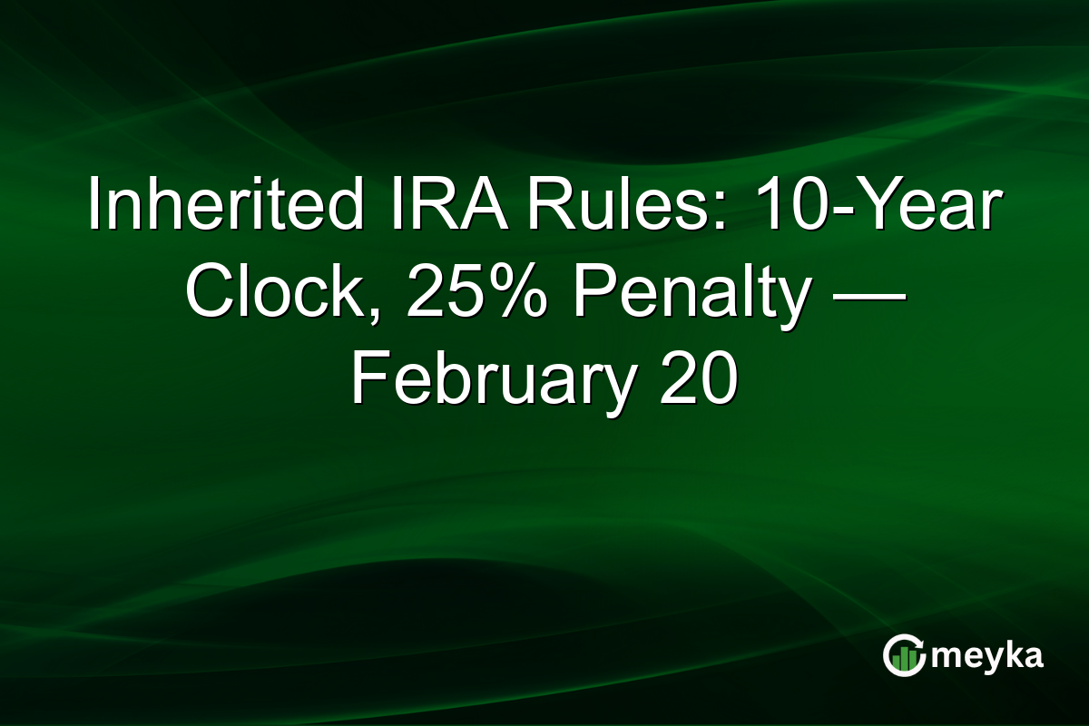 Inherited IRA Rules: 10-Year Clock, 25% Penalty — February 20
