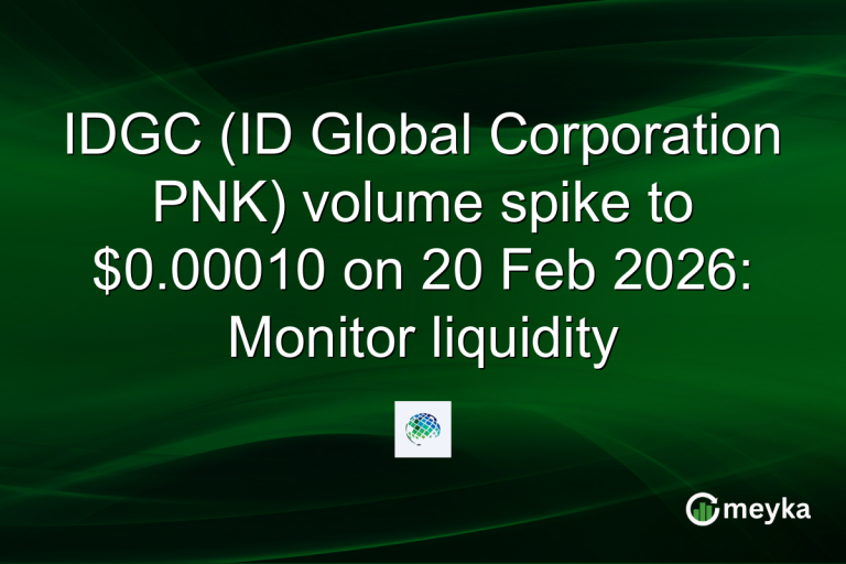 IDGC (ID Global Corporation PNK) volume spike to $0.00010 on 20 Feb 2026: Monitor liquidity