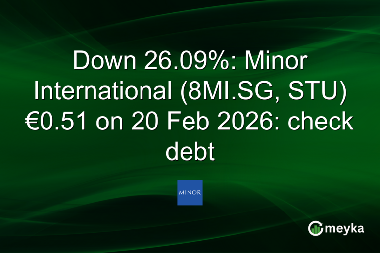 Down 26.09%: Minor International (8MI.SG, STU) €0.51 on 20 Feb 2026: check debt
