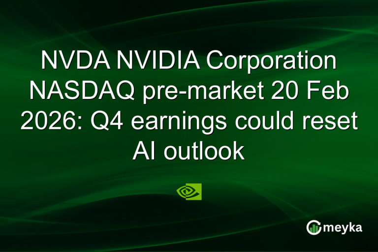 NVDA NVIDIA Corporation NASDAQ pre-market 20 Feb 2026: Q4 earnings could reset AI outlook