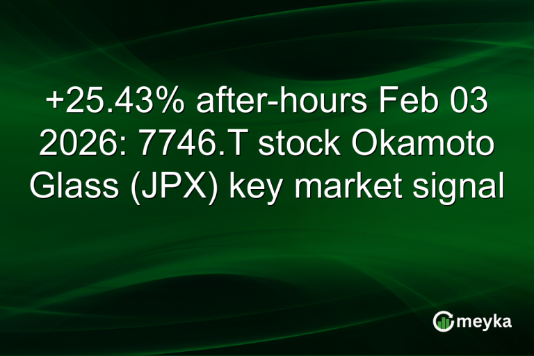 +25.43% after-hours Feb 03 2026: 7746.T stock Okamoto Glass (JPX) key market signal