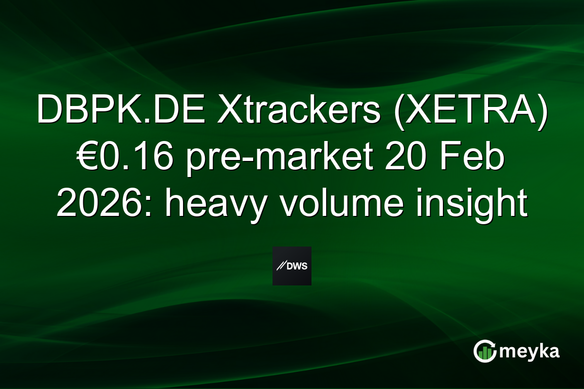 DBPK.DE Xtrackers (XETRA) €0.16 pre-market 20 Feb 2026: heavy volume insight