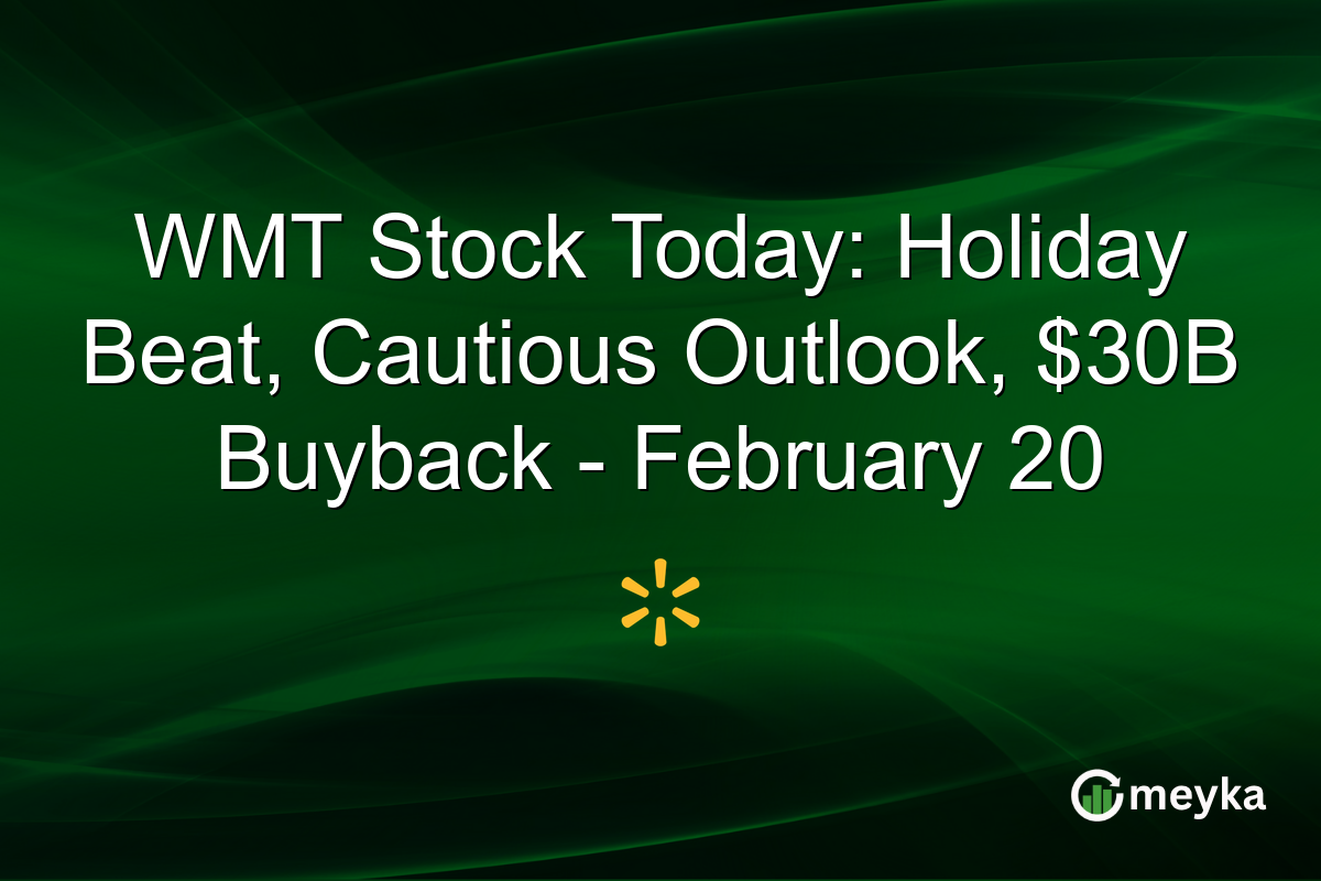 WMT Stock Today: Holiday Beat, Cautious Outlook, $30B Buyback - February 20