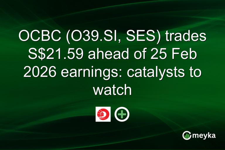 OCBC (O39.SI, SES) trades S$21.59 ahead of 25 Feb 2026 earnings: catalysts to watch