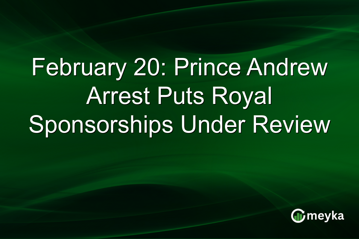 February 20: Prince Andrew Arrest Puts Royal Sponsorships Under Review