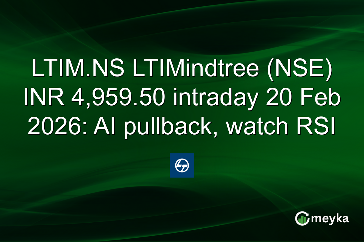 LTIM.NS LTIMindtree (NSE) INR 4,959.50 intraday 20 Feb 2026: AI pullback, watch RSI