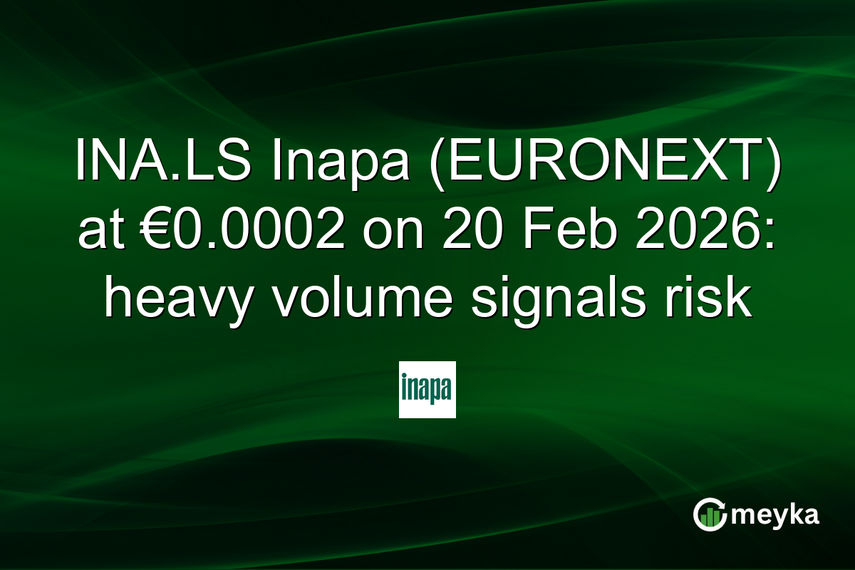 INA.LS Inapa (EURONEXT) at €0.0002 on 20 Feb 2026: heavy volume signals risk