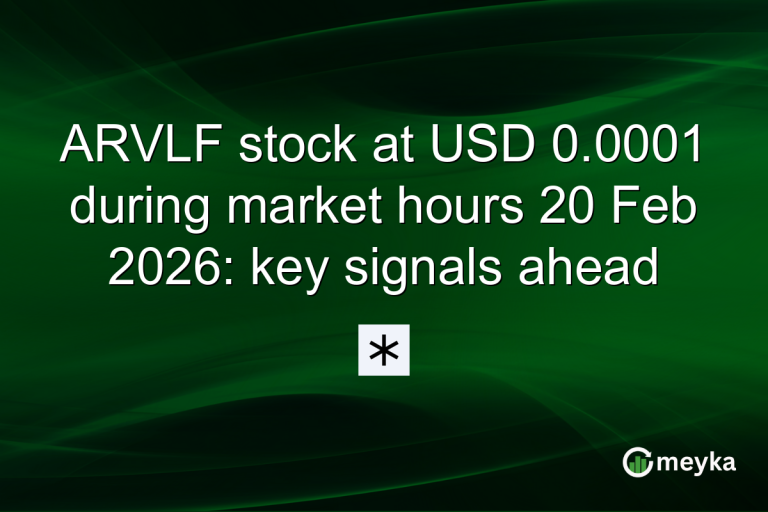 ARVLF stock at USD 0.0001 during market hours 20 Feb 2026: key signals ahead