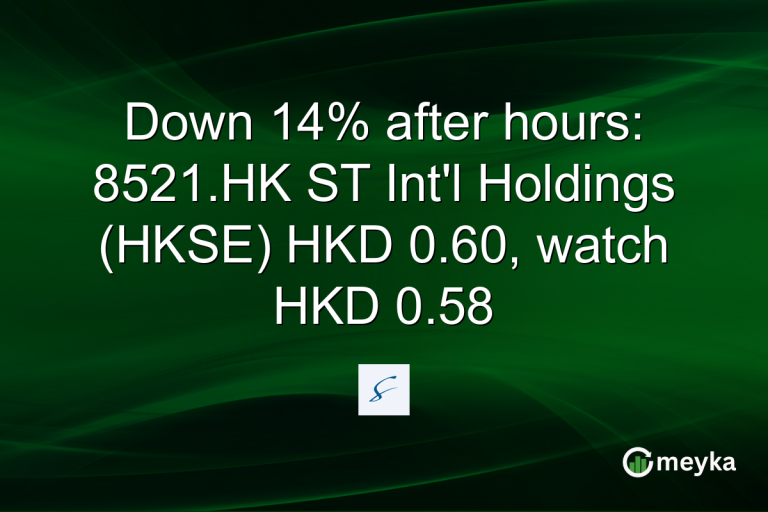 Down 14% after hours: 8521.HK ST Int'l Holdings (HKSE) HKD 0.60, watch HKD 0.58