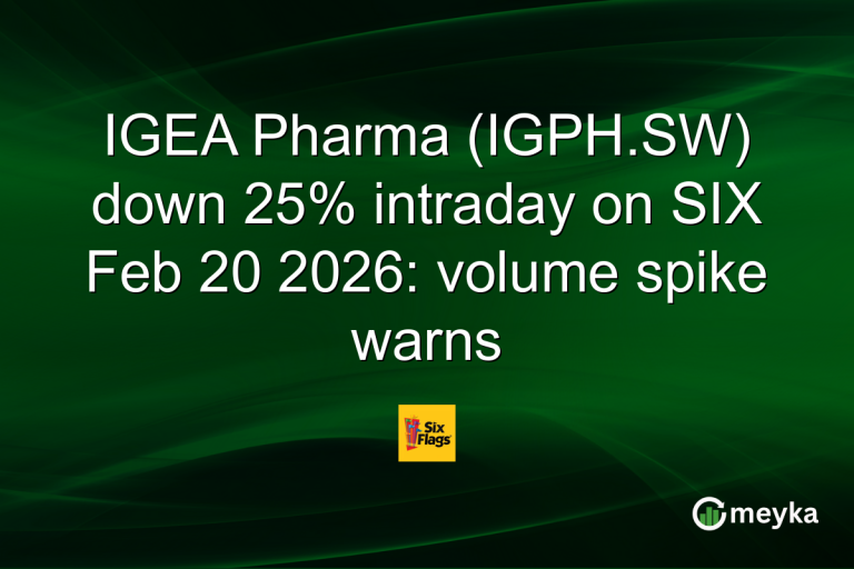 IGEA Pharma (IGPH.SW) down 25% intraday on SIX Feb 20 2026: volume spike warns