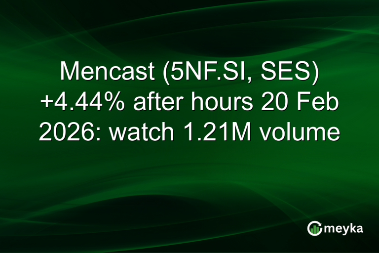 Mencast (5NF.SI, SES) +4.44% after hours 20 Feb 2026: watch 1.21M volume