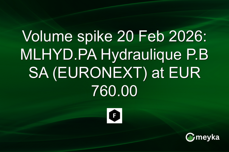 Volume spike 20 Feb 2026: MLHYD.PA Hydraulique P.B SA (EURONEXT) at EUR 760.00