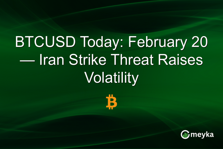 BTCUSD Today: February 20 — Iran Strike Threat Raises Volatility