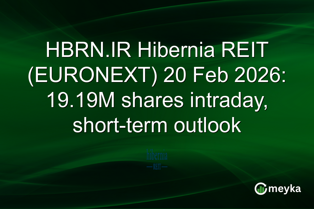 HBRN.IR Hibernia REIT (EURONEXT) 20 Feb 2026: 19.19M shares intraday, short-term outlook