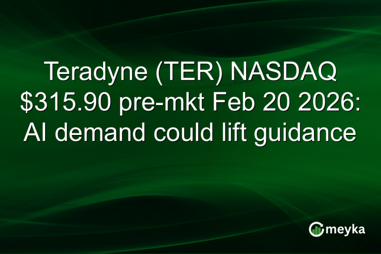 Teradyne (TER) NASDAQ $315.90 pre-mkt Feb 20 2026: AI demand could lift guidance