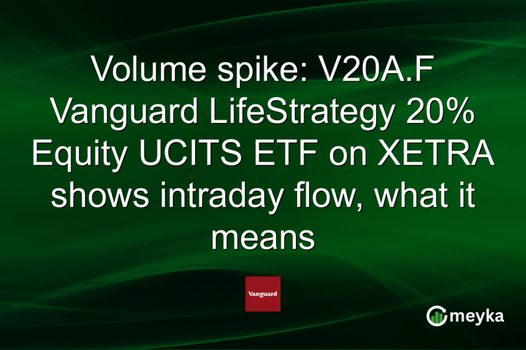 Volume spike: V20A.F Vanguard LifeStrategy 20% Equity UCITS ETF on XETRA shows intraday flow, what it means