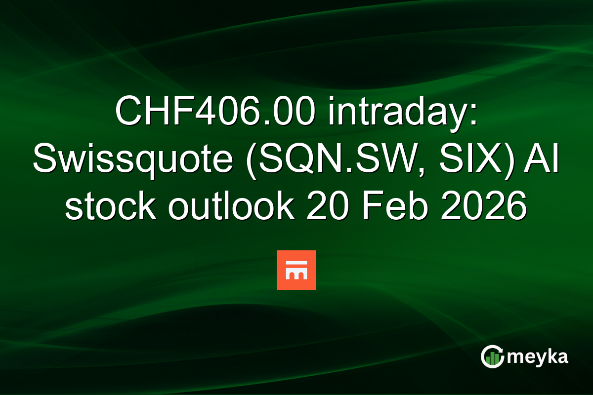CHF406.00 intraday: Swissquote (SQN.SW, SIX) AI stock outlook 20 Feb 2026