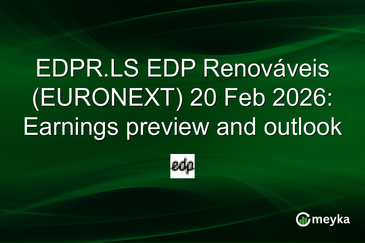 EDPR.LS EDP Renováveis (EURONEXT) 20 Feb 2026: Earnings preview and outlook