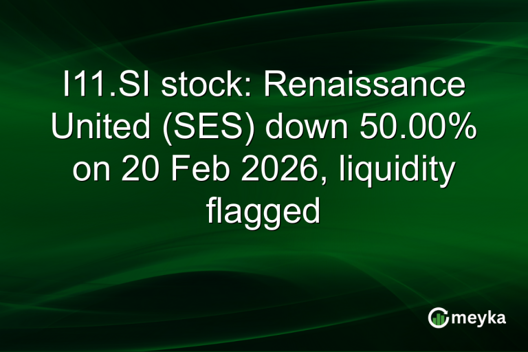 I11.SI stock: Renaissance United (SES) down 50.00% on 20 Feb 2026, liquidity flagged