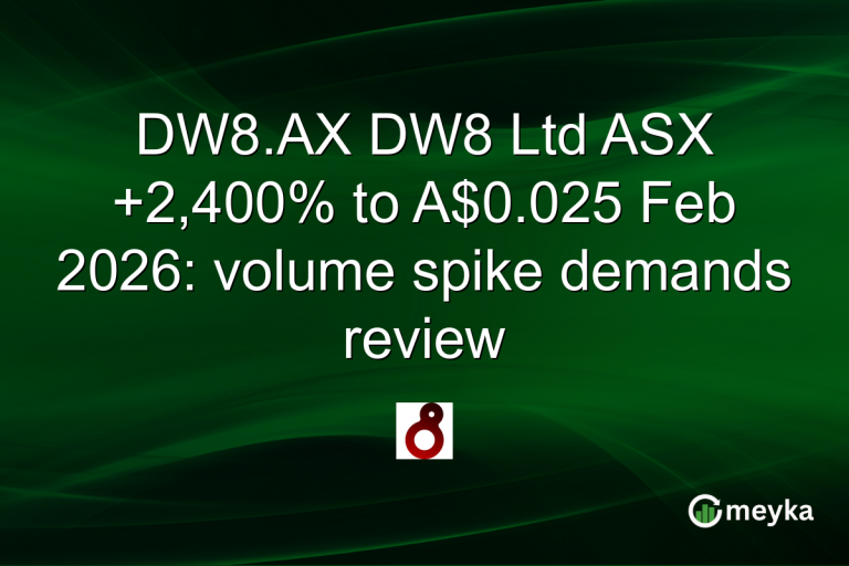 DW8.AX DW8 Ltd ASX +2,400% to A$0.025 Feb 2026: volume spike demands review