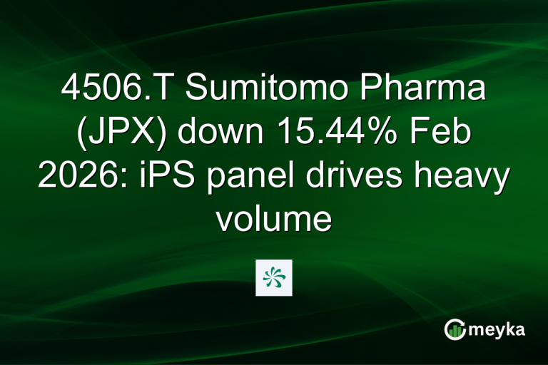 4506.T Sumitomo Pharma (JPX) down 15.44% Feb 2026: iPS panel drives heavy volume